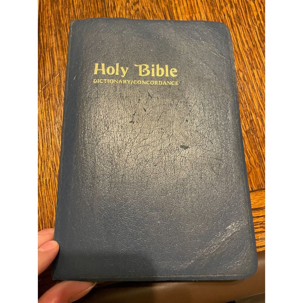 Vintage Leather Bible, King James version, Blue